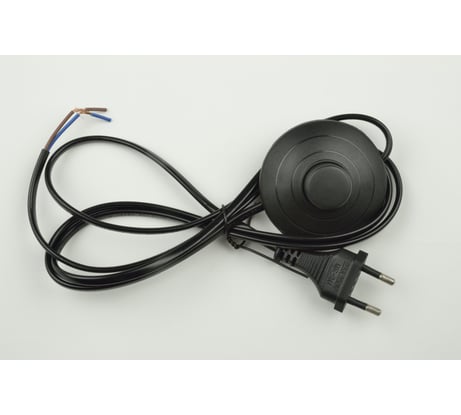 Сетевой шнур с вилкой и выключателем Uniel напольный UCX-C20/02A-170 BLACK UL-00004435