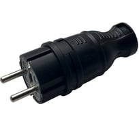 Вилка однофазная прямая каучуковая SAMGRUPP 220-250В 16А IP44 SAMC-046122016