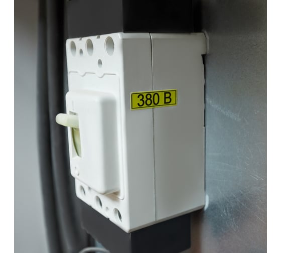Наклейка знак электробезопасности 380В REXANT 15x50 мм 100 шт 56-0008-1