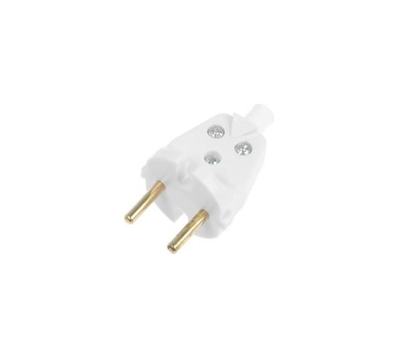 Сетевая вилка с кембриком LUAZON Lighting, В6-001, 6 А, белая 5384812 1