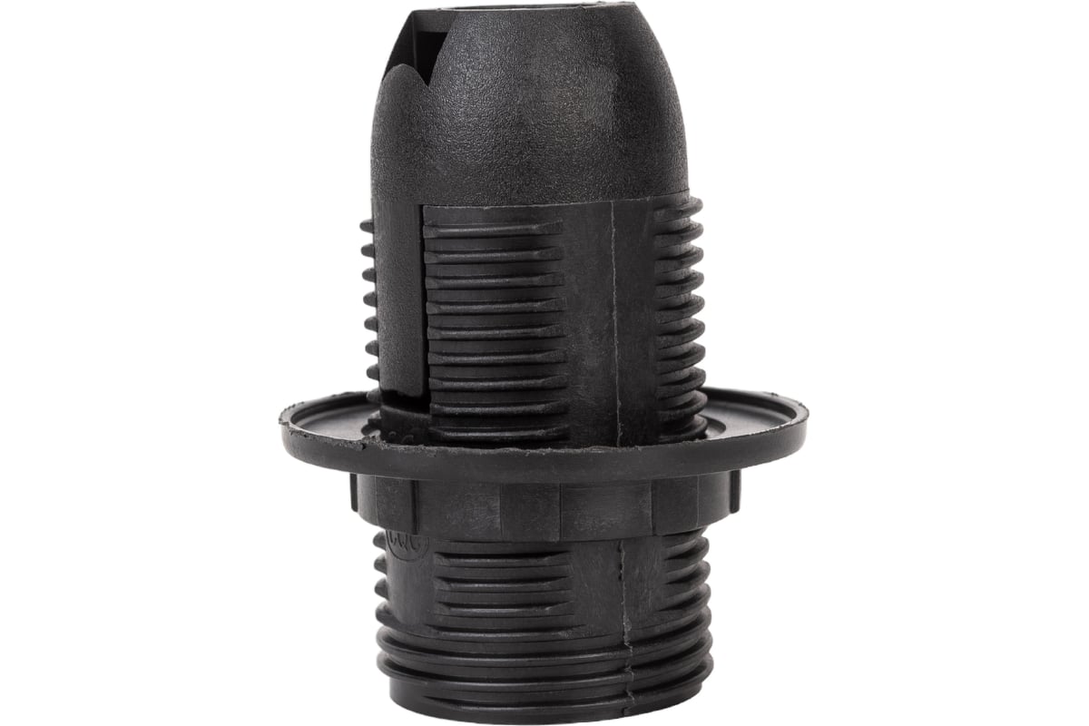 Патрон Е14 TDM с кольцом, термостойкий пластик, черный, Б/Н SQ0335-0058 ...