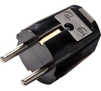Кабельная вилка с защитным контактом ABL 16A 2P+E 250V, дуропласт, чёрный 1118100