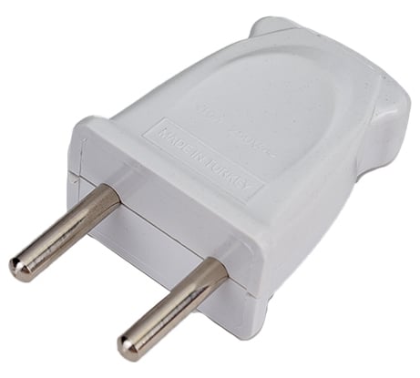 Электрическая плоская вилка Alfa без заземления 30100013