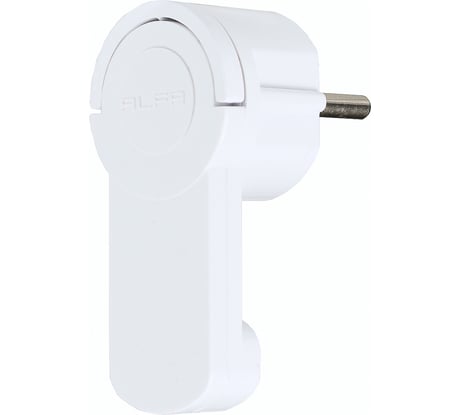 Электрическая плоская вилка Alfa со скрытой ручкой с заземлением, ABS-пластик, 16А, 250В 30100059