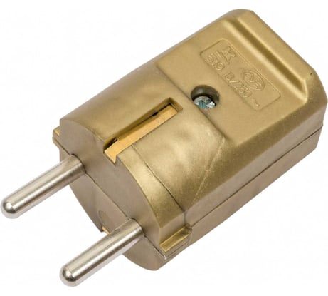 Кабельная вилка с защитным контактом ABL, без защитной муфты 16A 2P+E 250V, золотой 1116130