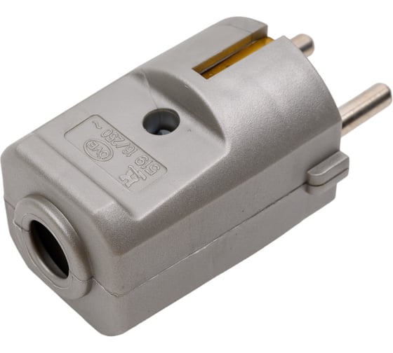 Кабельная вилка с защитным контактом ABL, без защитной муфты 16A 2P+E 250V, серебряный 1116120