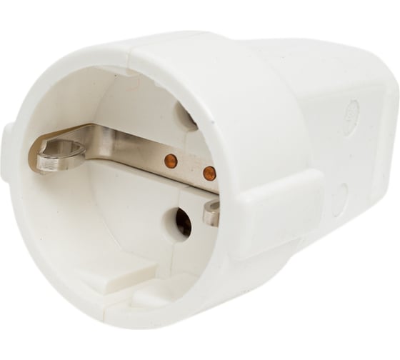 Кабельная розетка с защитным контактом ABL дуропласт 16A 2P+E 250V, белый 1178110