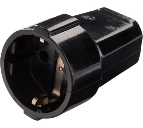 Кабельная розетка с защитным контактом ABL дуропласт 16A 2P+E 250V, чёрный 1178100