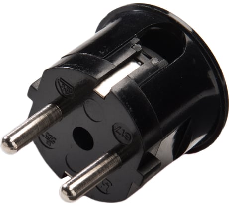 Угловая кабельная вилка с защитным контактом ABL, дуропласт 16A 2P+E 250V, чёрный 1108100