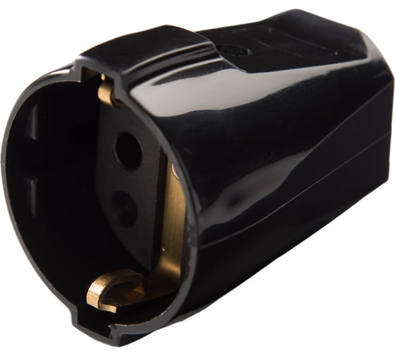 Кабельная розетка ABL термопласт 16A 2P+E 250V, чёрный 1176100_a