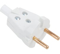 Электрическая вилка ЮПИТЕР прямая 6 А 250 В белая JP7604-01