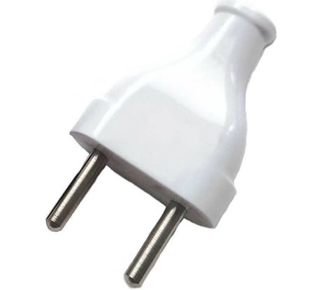 Прямая плоская вилка NE-AD 2,5А, Белый, A4111-02