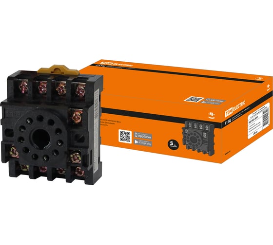 Разъем TDM ELECTRIC Р11Ц цокольный, 11-pin, на DIN-рейку/плоскость SQ1503-0041