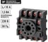 Блок контактов, разъем Р11Ц - цокольный 11-pin на DIN-рейку/плоскость TDM ELECTRIC SQ1503-0041 2