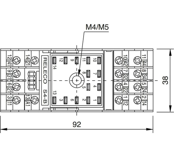Колодка розетка для промежуточного реле S4-J ComatReleco PN93540
