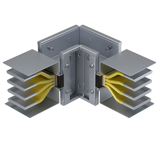 Угловая вертикальная секция EKF 630 А IP55 AL 3L+N+PE(ШИНА) HPA06EV55 1