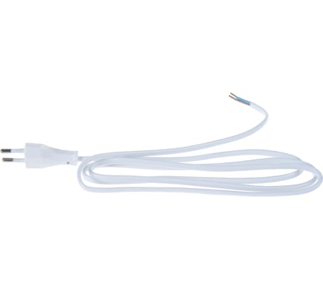 Белый сетевой кабель с плоской вилкой Volsten S-LRB, 9348