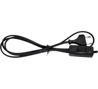 Черный сетевой кабель с плоской вилкой Volsten S-LRBK,  9351