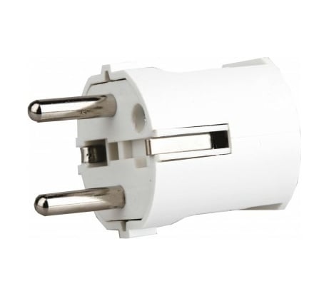 Штепсельная вилка белая Volsten S1-PZ, 9356