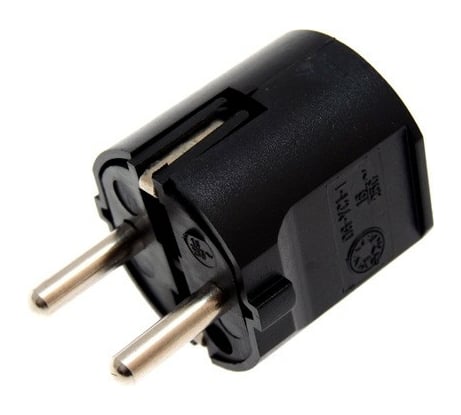 Штепсельная вилка черная Volsten S1-PZ, 9357