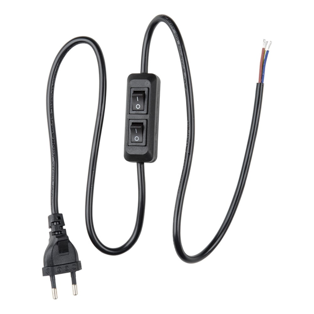 Сетевой шнур с вилкой Uniel UCX-C90/02A-100 BLACK UL-00007465 ...