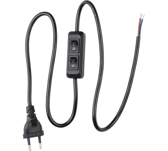 Сетевой шнур с вилкой Uniel UCX-C90/02A-100 BLACK UL-00007465 1