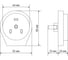 Розетка TDM ELECTRIC 32А 250В 2Р+РЕ СУ белая SQ1812-0006 3