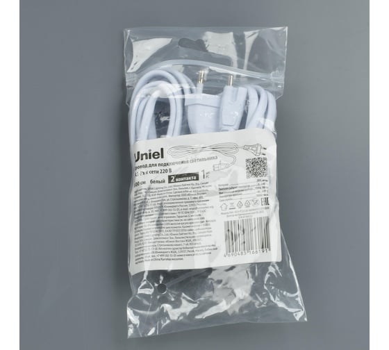 Провод для подключения светильника ULI-P* UCX-PT2/L10-300 WHITE 1 STICKER Uniel UL-00009615