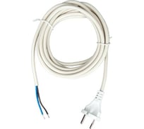 Шнур с литой вилкой МПП УДЛИНИТЕЛЬ ПВС-ВП 2х0,75 L1.5 м, белый 999000000002401