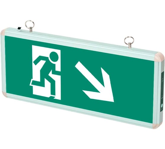 Наклейка S4 для аварийного светильника ДСА-503 328х119 "Направление к эвакуационному выходу направо вниз" ФАZА 5035133