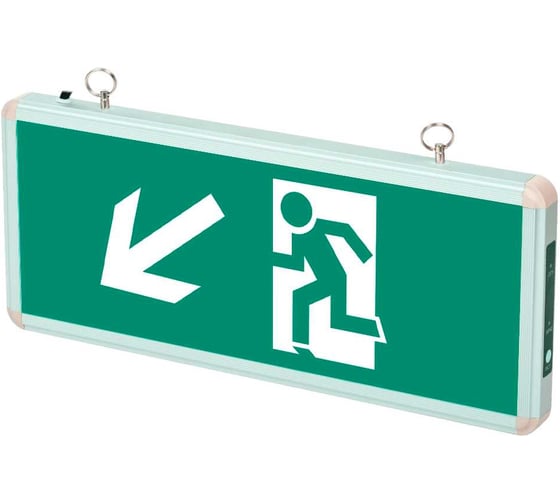 Наклейка S4 для аварийного светильника ДСА-503 328х119 "Направление к эвакуационному выходу налево вниз" ФАZА 5035164