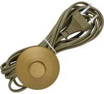 Шнур TDM ELECTRIC с ножным выключателем и плоской вилкой ШУН01В ШВВП 2x0,75мм2 3,5м. бронза SQ1305-0063