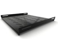 Стационарная полка Hyperline глубина 450 мм, с боковым креплением, нагрузка до 20 кг, для шкафов серии TTB, TTR, TWB/TWB-FC, 485x450мм (ШxГ), цвет черный (RAL 9004/RAL 9005) 397121