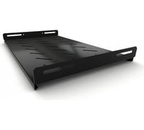 Стационарная полка Hyperline глубина 300 мм, с боковым креплением, нагрузка до 20 кг, для шкафов серии TTB, TTR, TWB/TWB-FC, 485x300мм (ШxГ), цвет черный (RAL 9004/RAL 9005) 397120