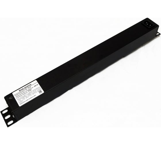 Блок розеток Hyperline для 19" шкафов, горизонтальный, горизонтальный, 6 розеток Schuko, выключатель с подсветкой, без кабеля питания, вxодной разъем IEC320 C14 10А, 250В, 482.6x44.4x44.4мм (ШxГxВ) 404325