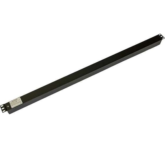 Блок розеток Hyperline вертикальный, 10 розеток Schuko, 10 розеток IEC320 C13, выключатель с подсветкой, без кабеля питания, вxодной разъем IEC320 C20 16A, 250В, корпус алюминий, черный 4709