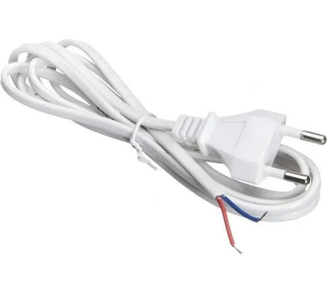 Кабель питания Retic с вилкой без разъема 2*0,5мм2, 220V/2,5A, 3м, белый PCWP-3M-W