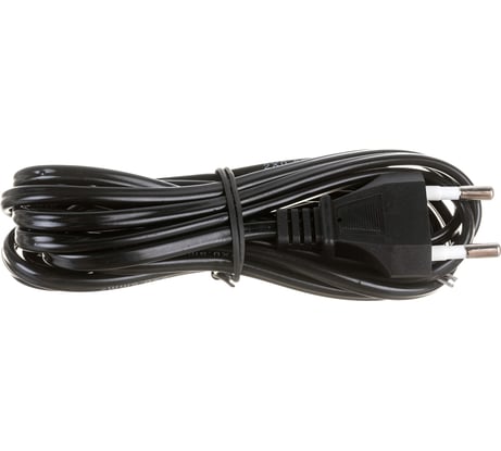 Кабель питания TWIST с вилкой без разъема 2*0,5мм2, 220V/2,5A, 3м, черный PCWP-3M-B