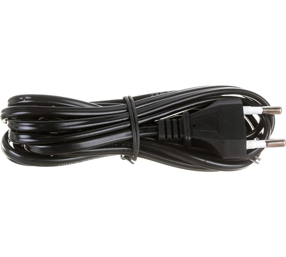 Кабель питания TWIST с вилкой без разъема 2*0,5мм2, 220V/2,5A, 3м, черный PCWP-3M-B