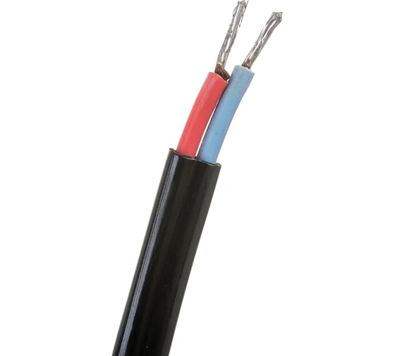 Кабель питания TWIST с вилкой без разъема 2*0,5мм2, 220V/2,5A, 3м, черный PCWP-3M-B
