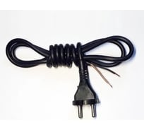 Кабель питания TWIST с вилкой без разъема 2*0,5мм2, 220V/2,5A, 1,8м, черный PCWP-1.8M-B