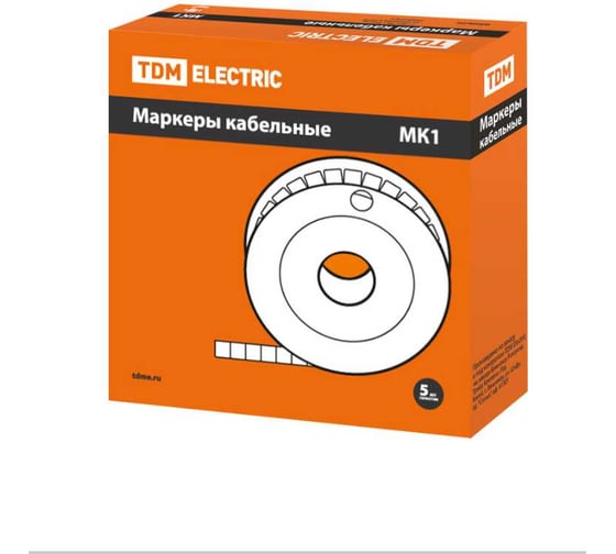 Маркер TDM ELECTRIC МК1 (2,5 мм; символ 2; 1000 шт/ролл) SQ0511-0017