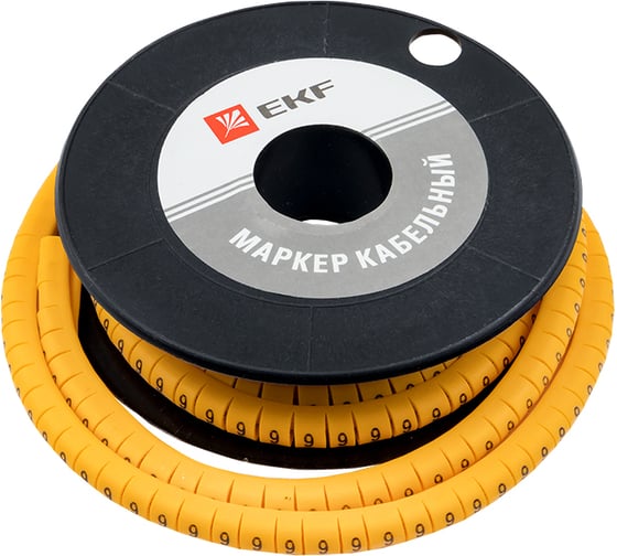 Кабельный маркер EKF PROxima 1,5 мм2 "9" 1000 шт. ЕС-0 plc-KM-1.5-9