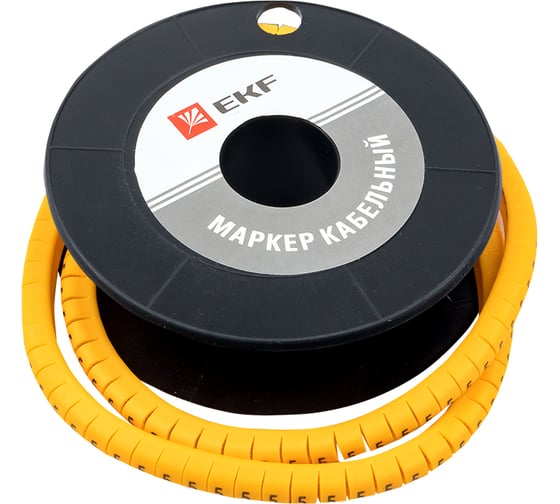 Кабельный маркер PROxima EKF 1,5 мм2 "5" 1000 шт. ЕС-0 plc-KM-1.5-5 1