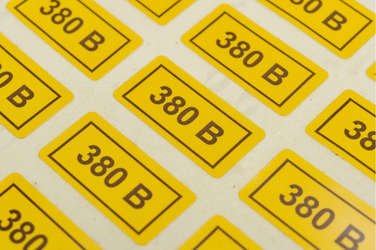 Наклейка EKF 380В 10x15мм, 100 шт. PROxima an-2-05 - выгодная цена ...