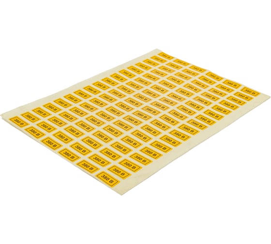 Наклейка EKF 380В 10x15мм, 100 шт. PROxima an-2-05