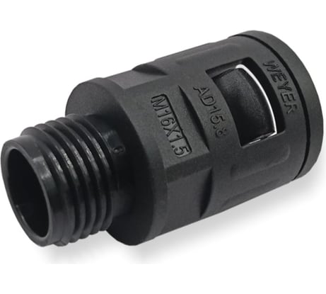 Муфта для гофрированных труб WEYER WQG-M16B/AD15.8 - коннектор прямой, нар. M16x1.5 WE0203600