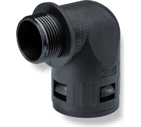 Муфта для гофрированных труб WEYER WQW1-P21B/AD28.5 - коннектор угловой, нар. PG21 WE1604700 1