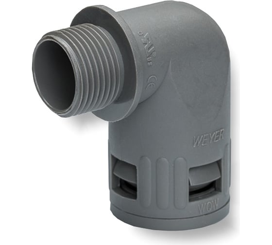 Муфта для гофрированных труб WEYER WQW-M20G/AD21.2 - коннектор угловой, нар. M20x1.5 WE1700700 1