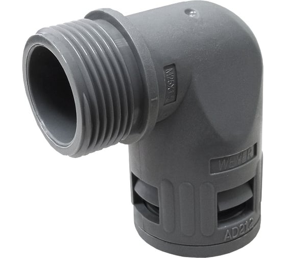 Муфта для гофрированных труб WEYER WQW-M25G/AD21.2 - коннектор угловой, нар. M25x1.5 WE1700800 1